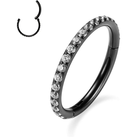 Conch Piercing Jewelry 20g 18g 16g 14g 12g Septum Jewelry Conch Hoop Daith Earrings Surgical Steel Clicker Hoop Piercing Rings Lip Rings with Cartilage Piercing Jewelry