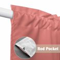 thumbnail image 2 of Pure Coral Red Kitchen Window Curtains, Swag Curtains Valance for Bedroom Living Room Bathroom, Simple Solid Color Rod Pocket Window Treatment Curtain Block Drapes 2 Panels 28"x36", 2 of 9