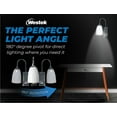 thumbnail image 5 of Westek Wall Sconces - 2 Pack, Chrome Finish - Easy Wireless Installation, 4 Hour Auto Shut-Off - 2 Brightness Levels - 100 Lumen Wall Light, 5 of 7