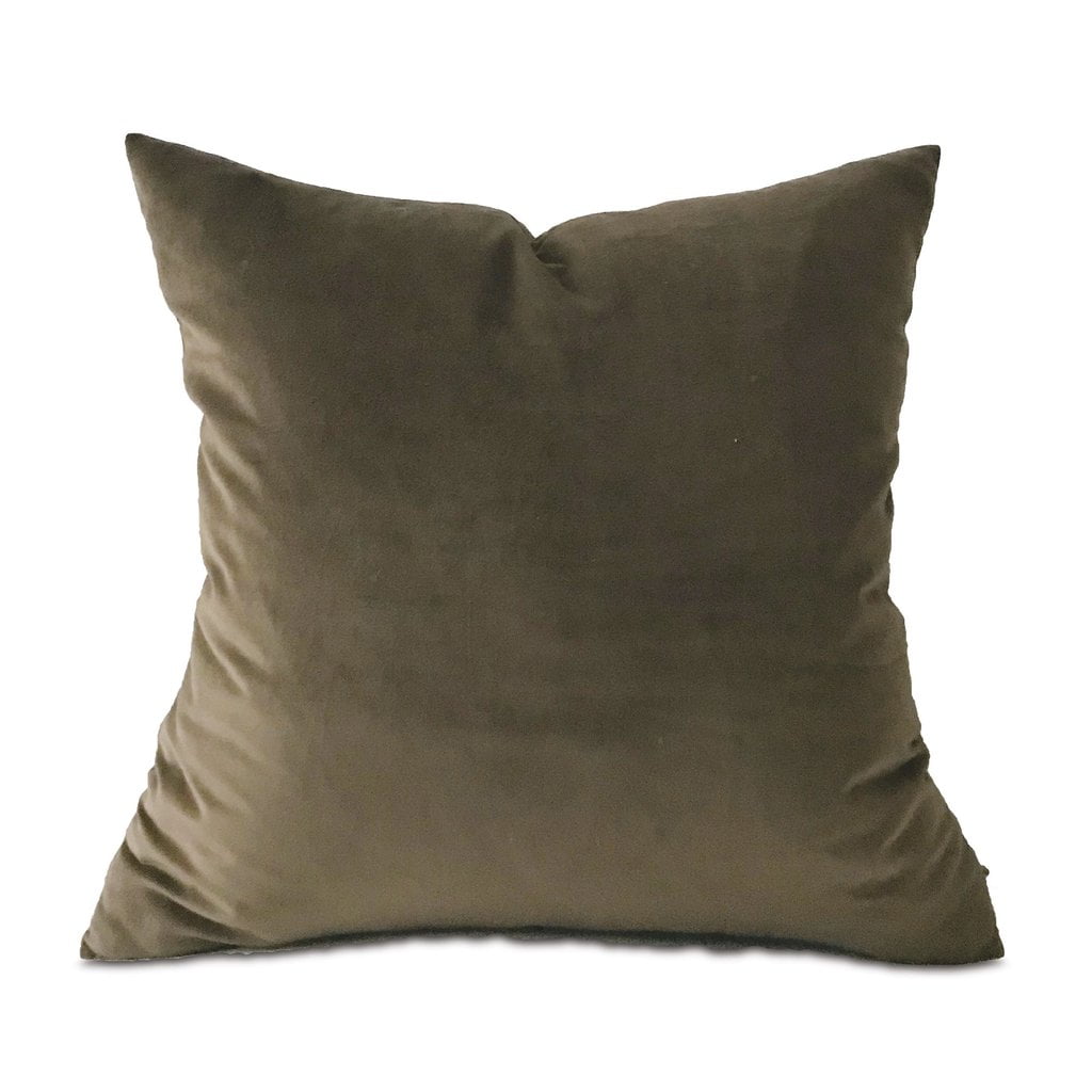 Mocha Velvet Throw Pillow Cover 24'x24'