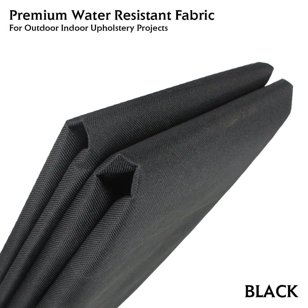 Canvas Waterproof Fabric Black Awning Reinforced UV Resistant Multipurpose Heavy Duty 60" x 12