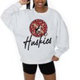 thumbnail image 3 of Women's Gameday Couture Ash Northeastern Huskies Premium Fleece Pullover Sweatshirt, 3 of 5