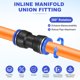 thumbnail image 2 of Uxcell 30-Pack Inline Manifold Union Fitting, 2 Way 16mm(5/8") OD Plastic Pneumatic Push to Connect Tube Fittings, 2 of 6