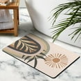thumbnail image 5 of Non-Slip Boho Bath Mat with Eye-Catching Retro Sun Design - Colorful Half Circle Rug, Soft Water Absorbent Fiber for Dry Bathroom Floors, Semi Round Rainbow Design, Add Charm to Your Decor, 20x32 inch, 5 of 5