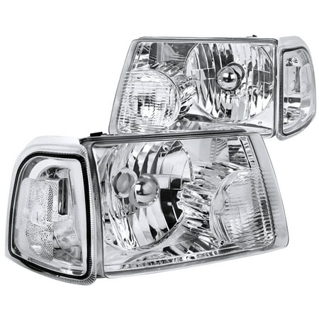 Spec D Tuning For 2001 2018 Ford Ranger Chrome Crystal Headlights Corner Lights Turn Signal 2002 2003 2004 2005 2006 2007 2008 2009 2010