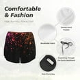 thumbnail image 5 of Disketp Colorful Sparkling Print Women's Shorts Workout Shorts for Athletic Gym Running Shorts with Phone Pockets Large, 5 of 8