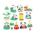 thumbnail image 2 of 15 piezas de joyas en forma de panda de panda fabricando festival de botes de dragón aleación de zinc encantamientos para regalos de cumpleaños regalo, 2 of 8