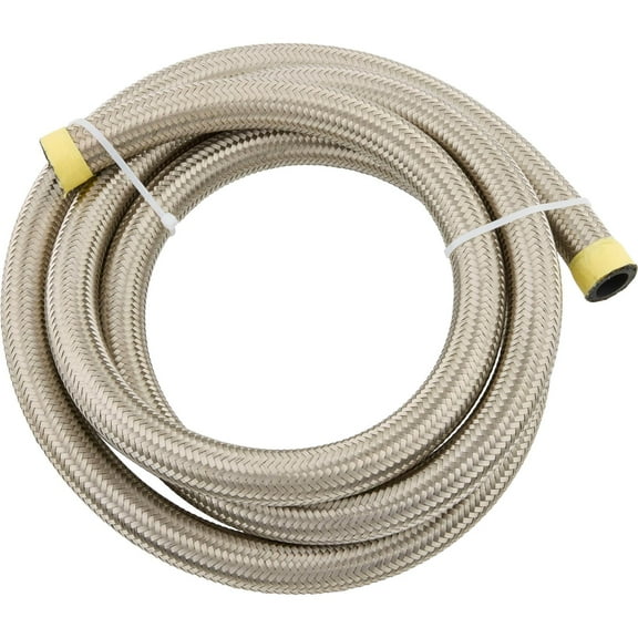Stainless Steel Braided Hose Line, -10 AN, 15 Ft.