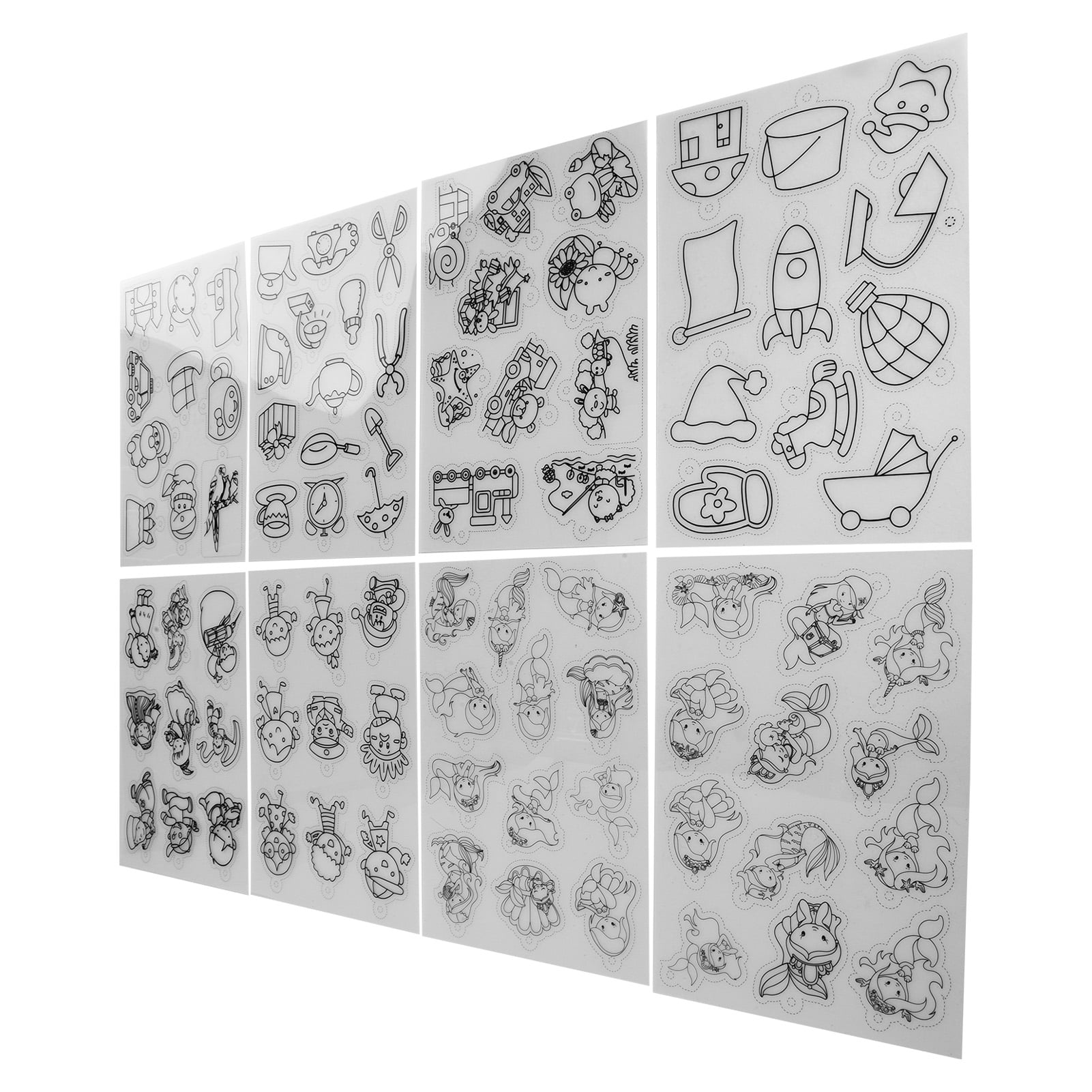 ViaGasaFamido 8Pcs Shrink Plastic Sheets, Pattern Shrinky Art Paper Heat  Shrink Film Sheets for Kids Creative Craft(Boy's Style)