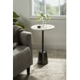 thumbnail image 6 of Kate and Laurel Tira Round Side Table, 14 x 14 x 24, White and Gray, Decorative Pedestal Style End Table for Use as a Bedroom Nightstand or Living Room Accent, 6 of 7