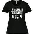 thumbnail image 3 of Inktastic Wisconsin Awesome Since 1848 Women's Plus Size T-Shirt, 3 of 5