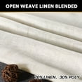 thumbnail image 2 of PrimeBeau Linen Curtains Natural Linen Blended Curtains Tab Top Window Treatments Panels Drapes for Living Room / Bedroom, Elegant Energy Efficient Light Filtering Curtains (Set of 2, 52" x 96"，Ivory), 2 of 5