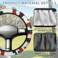 thumbnail image 4 of Jeiento USA Flag Golf Cart Steering Wheel Cover 13 Inch - 14 Inch Neoprene Golf Cart Steering Wheel Covers Stretchable Golf Cart Accessories for Club Car Independence Day Decor, 4 of 7