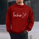 thumbnail image 1 of Ceisia Men's Regular-Fit Crew-Neck Heart-Letter Printed Casual Sweatshirt Gift, 1 of 6