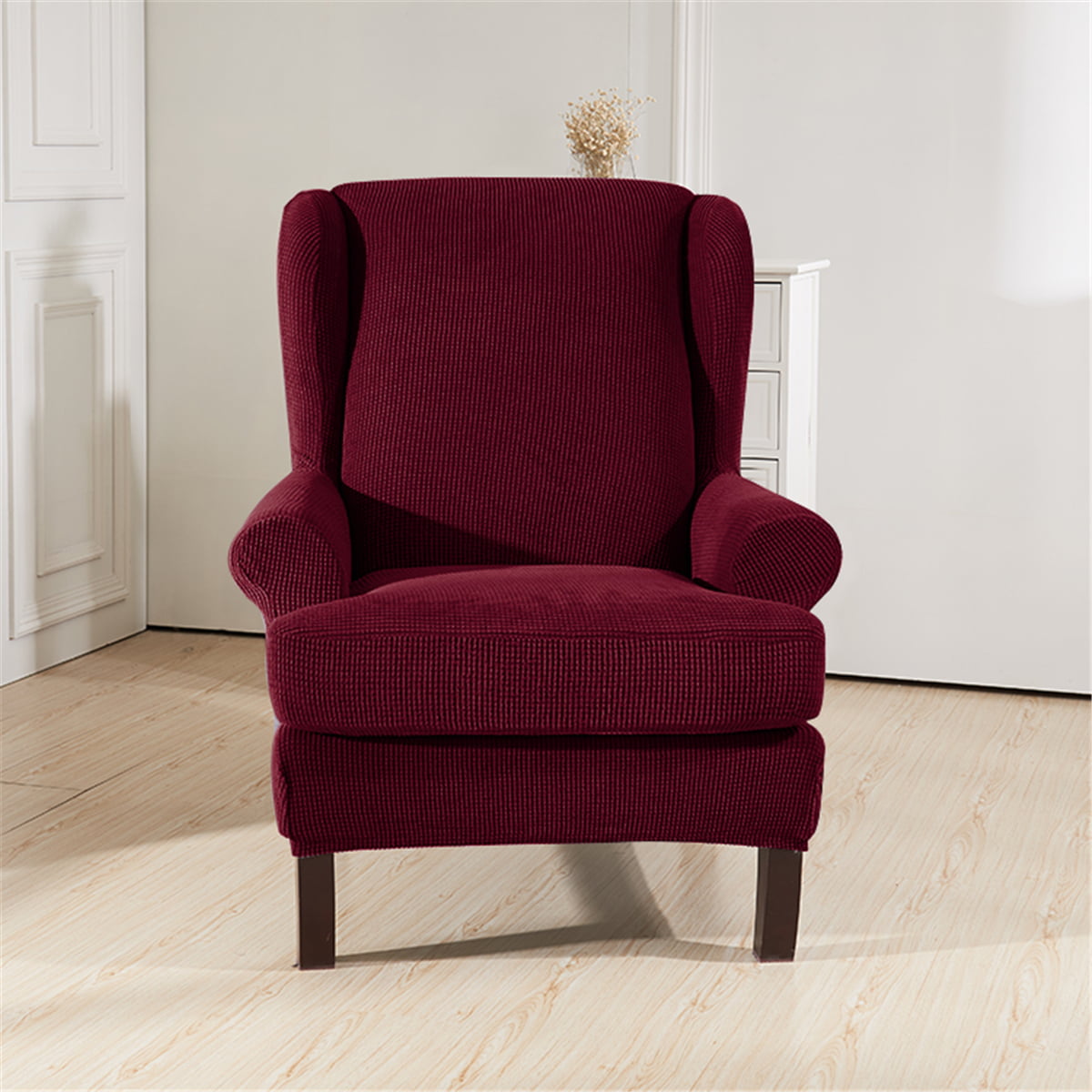 Fabric Elastic Armchair Wingback Wing Chair Slipcovers Home Furniture Protector 