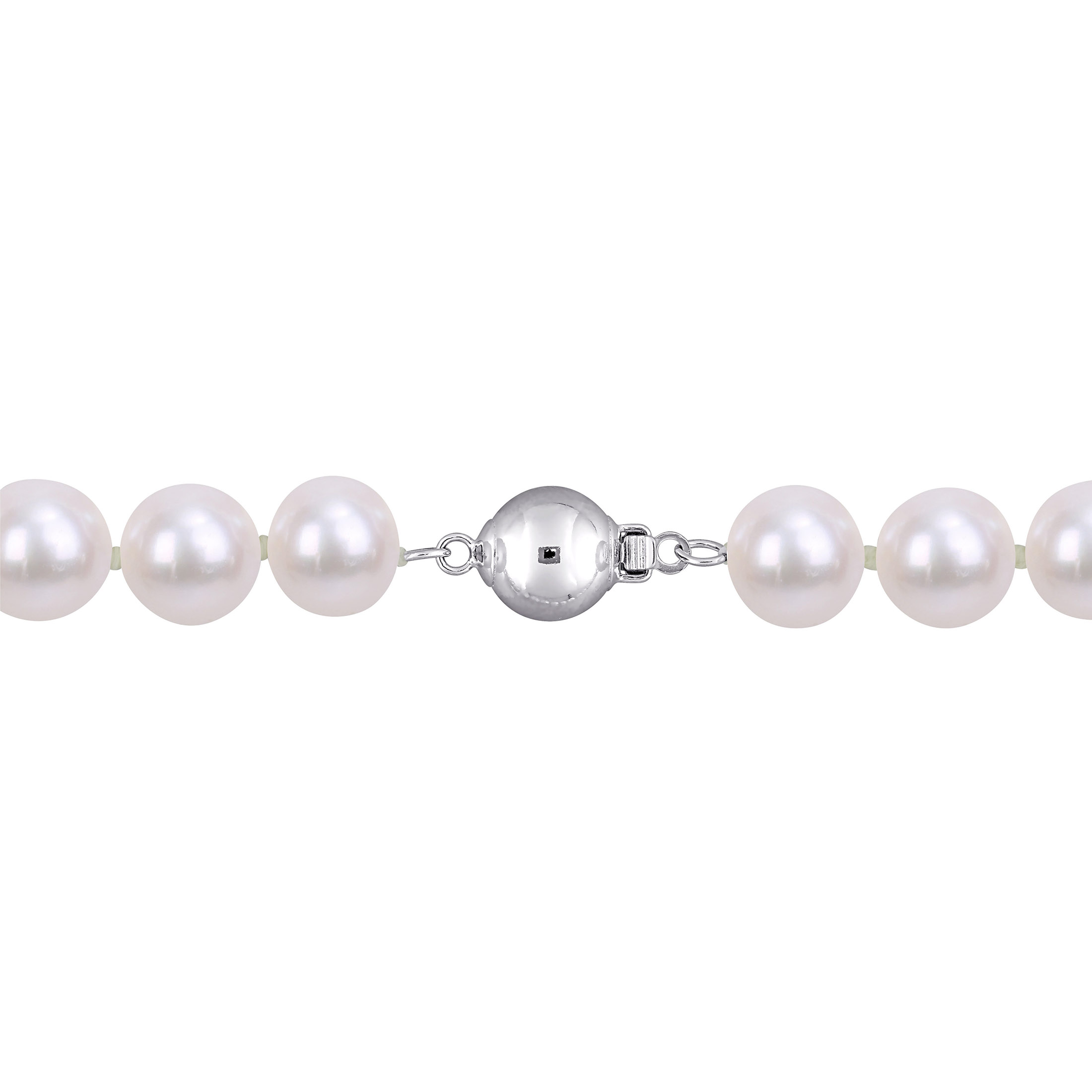 Miabella Women's 9-10mm Cultured Freshwater Pearl Sterling Silver