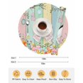 thumbnail image 6 of 13 Inch Round Placemats Set of 4, Easter Non Slip Heat Insulation PP Table Mats, Spring Colorful Bunny Eggs Flower Wood Grain Washable Place Mats for Kitchen Dining Party Table Decor, 6 of 7