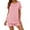 Light Pink, variant on Hibeli Womens Summer Pajama Sets 2 Piece Cozy Short Sleeve Lounge Soft Sleepwear Set