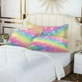 thumbnail image 6 of GZHJMY Rainbow Galaxy Pillowcase, Super Soft Pillow Shams Covers, Plush Cozy Pillow Cases with Zipper, 21" X 54"（200）, 6 of 6