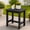 Black, variant on Y&M Outdoor Side Table, HDPE Patio End Table for Adirondack Chair, Weather Resistant Small Accent Table, Aruba Blue, Double Layer