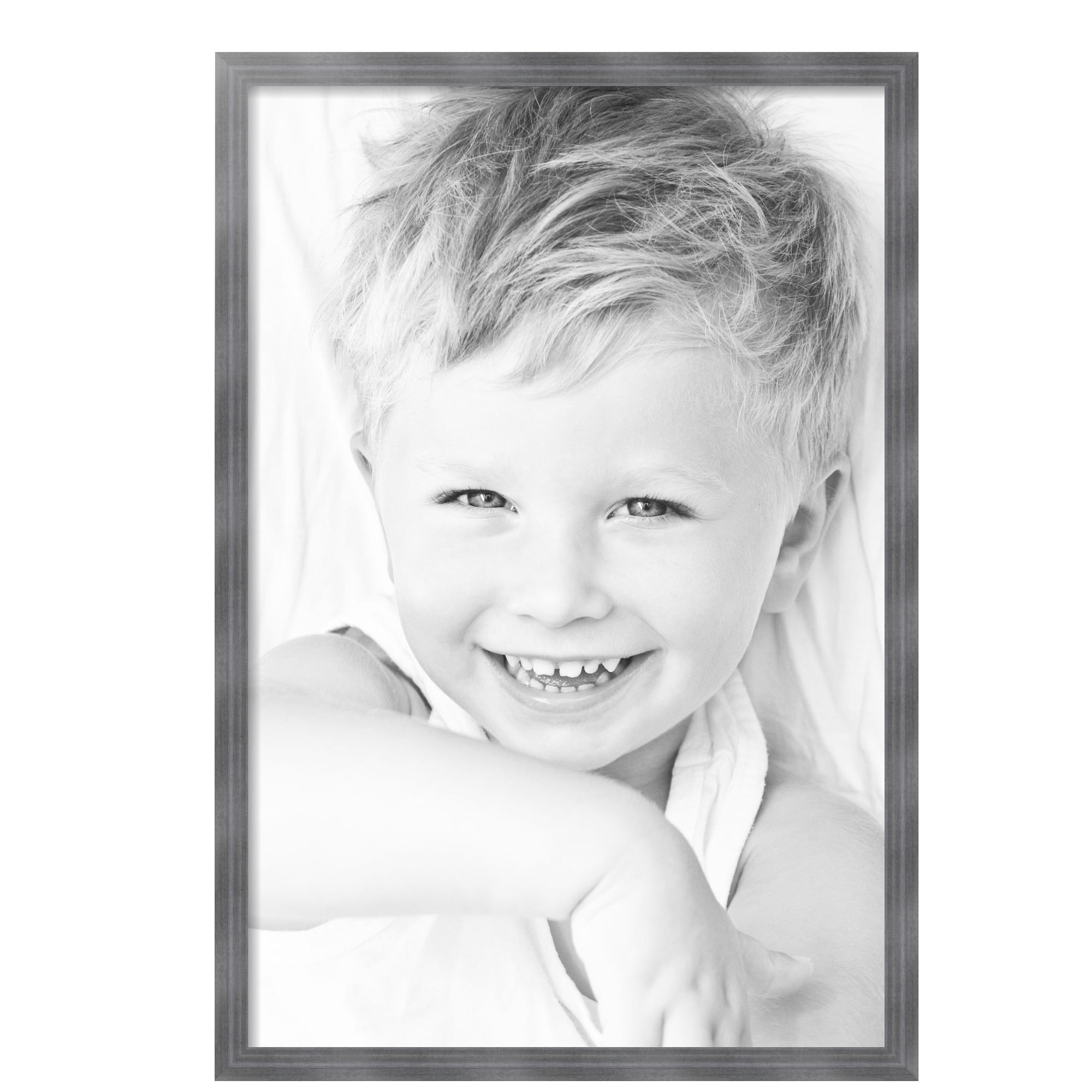 ArtToFrames 24" x 36" Muted Cold Silver Picture Frame, 24x36 inch Silver MDF Poster Frame (WOM-4682), 5 Pack