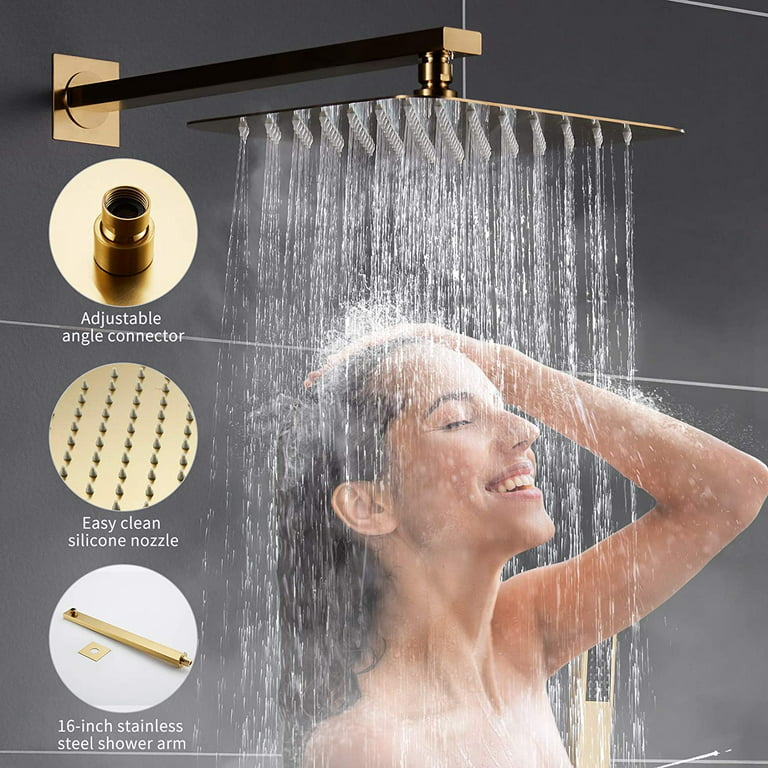 Store all your shower supplies with this Balljoint rose gold
