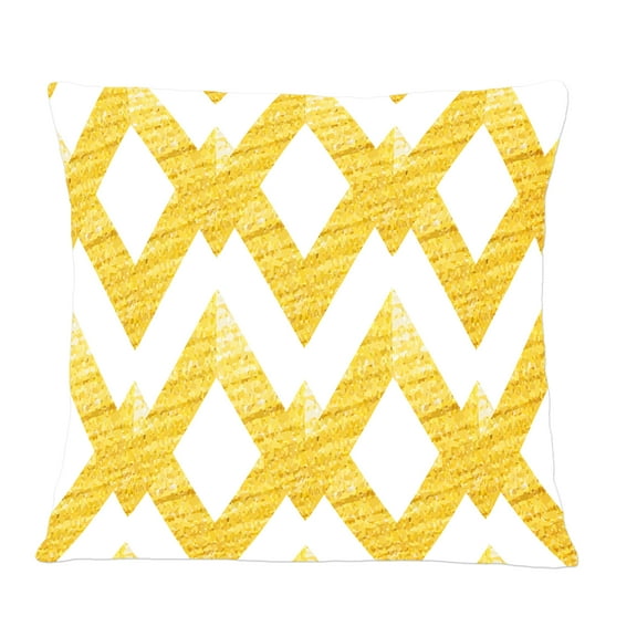 Designart Gold glittering lines pattern' Mid-Century Modern Throw Pillow - 12x20