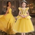 thumbnail image 4 of Belle Princess Dress w/Hair Clip for Girls Halloween Fancy-Dress Costume, 4 of 7