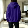 thumbnail image 4 of Hsovts Dark Purple Hoodies for Women Essentials Fashion Fleece Hoodie with Drawstring Long Sleeve Crewneck Sweatshirt Heavyweight Hoodies Pullover XL, 4 of 5