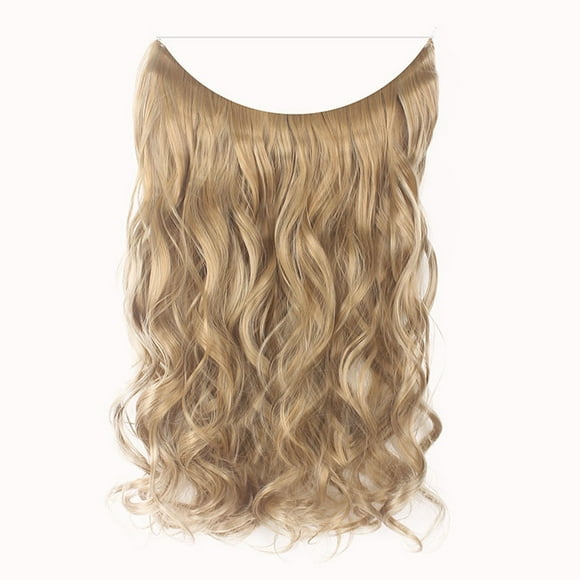 New Fishing Line Chemical Fiber High Temperature Thread Connection Hair Piece - Fashion Thick Clip in Hair Extensions Straight Curls Full Head Hairpiece Clip , Easter Makeup Wig, Mother'S Day Gifts