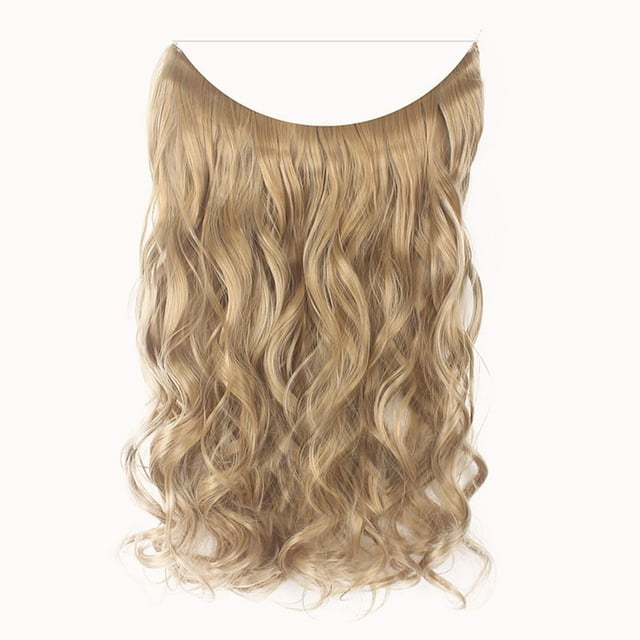 EGNMCR Perruques Cheveux Humains Mode Épais extensions de Cheveux à Clip Boucles Lisses Postiche Complet Clip le Clip