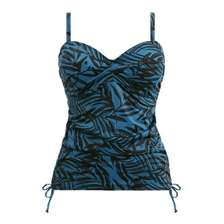 

Fantasie Palmetto Bay Twist Front Underwire Adjustable Side Tankini (502054) 36FF Zen Blue