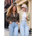 thumbnail image 6 of NAYTOAO Women's Polka Dot Cardigan Sweater, Crew Neck Button Down Long Sleeve Knit Open Front Casual Outerwear for Fall Winter, 6 of 8
