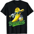 thumbnail image 1 of Unique Cute Banana Graphics Lover Sport Baseball Humor T-Shirt, 1 of 4