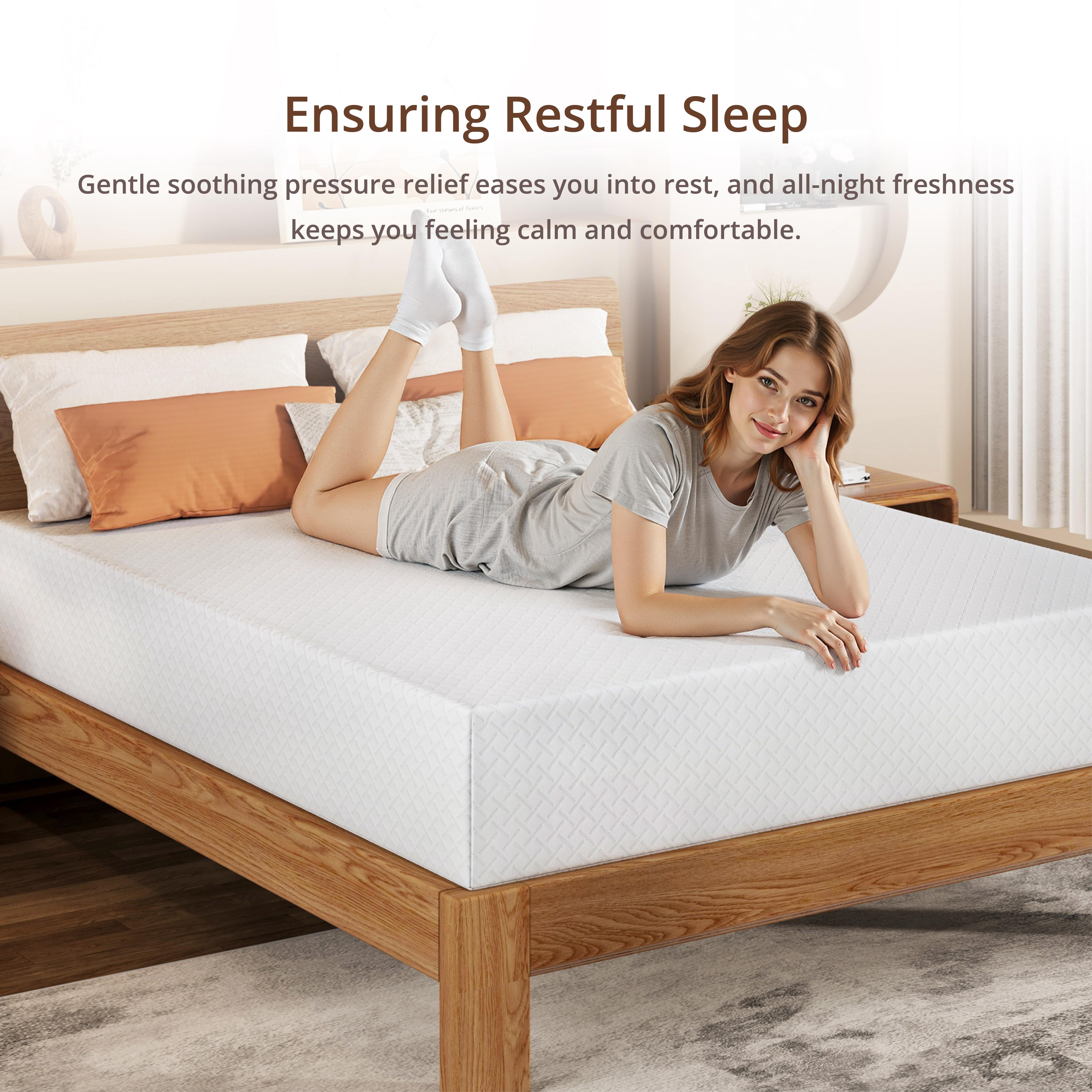 EGOHOME TrueZen King Mattress, 12" Memory Foam Mattresses in a Box, Medium