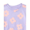 thumbnail image 2 of Wonder Nation Toddler Girls Fleece Sweatshirt with Long Sleeves, Sizes 2T-5T, 2 of 3