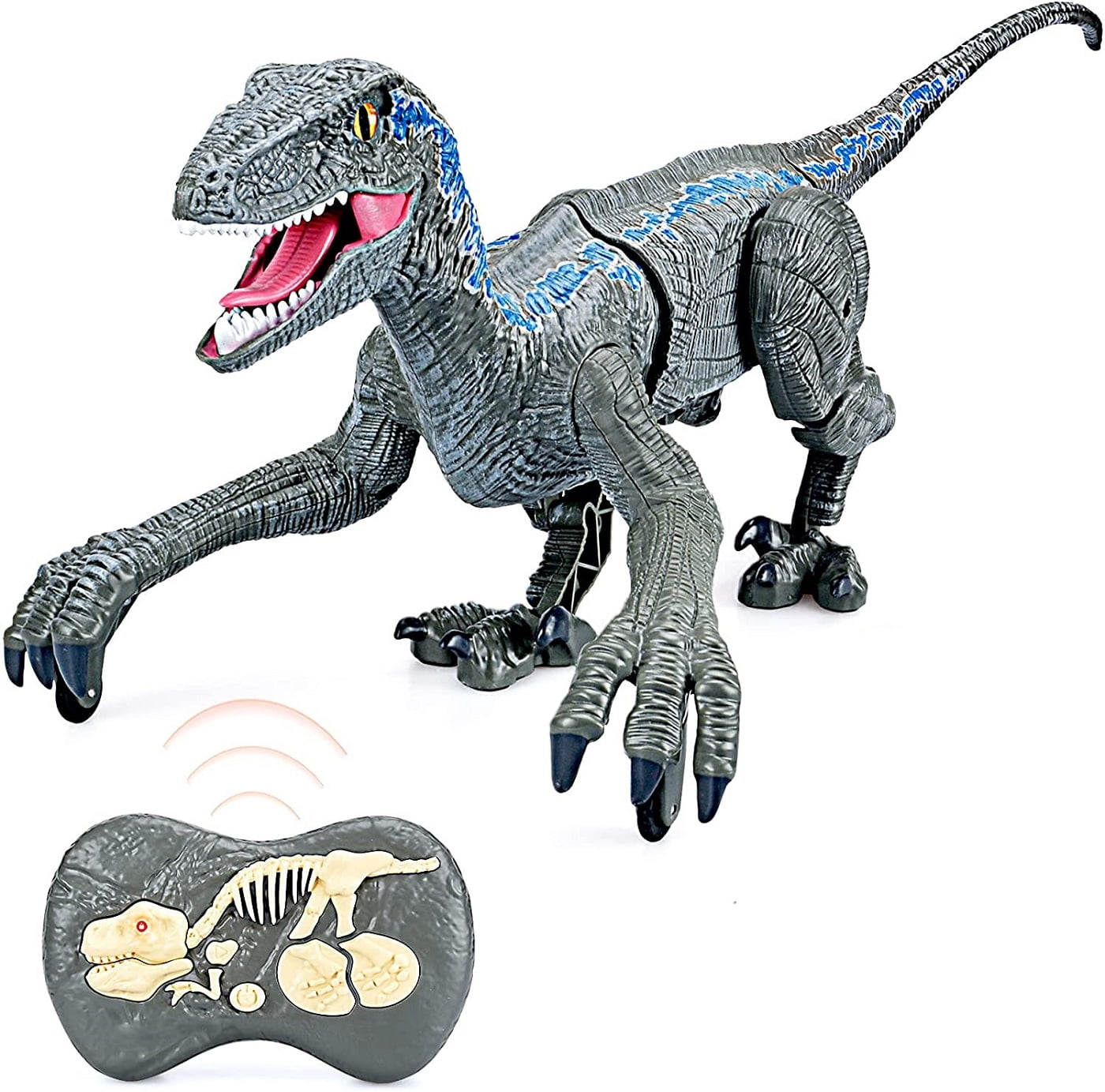 Remote Control Dinosaur Toys, Walking Robot Dinosaurs Toy with Light and  Roaring Sound, 2.4Ghz Touch Control Simulation Velociraptor Electronic RC  Dinosaur Toys for Kids 5-10 Birthday Gifts