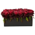 thumbnail image 3 of Nearly Natural Dozen Silk Roses in Rectangular Planter, 3 of 4