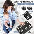 thumbnail image 4 of Cambiador de pañales portátil - Extra largo - Tapete de viaje para bebé liviano, plegable e impermeable - Esencial para registro de recién nacidos - Gran regalo de ducha para mamá o papá, 4 of 5