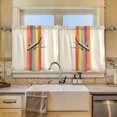 thumbnail image 2 of Yayeee Kitchen Curtains Tier Set of 2 Light Filtering 57"x36" Over Sink Window Panels, Colorful Plane, 2 of 7