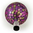 thumbnail image 3 of Alpine Corporation 10" Embossed Glass Mosaic Gazing Globe, Violet, 3 of 12