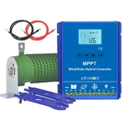 PIKASOLA 1400W Off Grid with Unloader Hybrid Wind Solar Controller Auto 12/24V Battery MPPT Charge Boost Float of max 800w Wind Turbine Generator 600w Solar Panel Home Street Light Controller