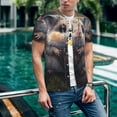 thumbnail image 6 of KLL Cute Fat Ball Branch for Men's Baseball Shirts,Short Sleeve Casual Shirts Button Down Shirt for Men Beach Summer Wedding Shirt-4X-Large, 6 of 7