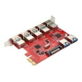 thumbnail image 2 of Pci à Usb Convertisseur, 2 Ports Usb 3.0 Pci à Usb Module Board PCI-E à 5 Ports Pci à Usb, RJ45 Intégré 1Gbps pour Ordinateur, 2 of 8