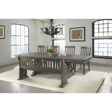 dining bench pew table stanford side chairs picket furnishings piece room collection walmart sets 6pc
