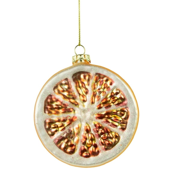 Northlight 3.5" Glittered Orange Slices Christmas Ornament