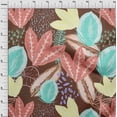 thumbnail image 4 of oneOone Polyester Spandex Brown Fabric Tropical Leaves Sewing Material Print Fabric By The Yard 56 Inch Wide, 4 of 4