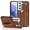 Brown for Samsung Galaxy S22 5G, variant on Design for Samsung Galaxy S22 5G Phone Case with Screen Protector Adjustable Wrist Strap Kickstand Credit Card Slot Slim Shockproof Hybrid Rugged Protective Cover for Women Men Girls 6.1 inch Black