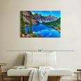 thumbnail image 2 of Elephant Stock Moraine Lake At Daybreak Photography Wall Art - Horizontal Canvas Wall Art - Living Room Wall Decor - Nature Canvas - Blue And Gray Decor - 36" x 24", 2 of 8