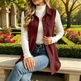thumbnail image 7 of Livrdious Fall Cardigan for Women Sleeveless Open Front Cardigan Vest Casual Button Down Waffle Knit Coat, S-XXL, 7 of 7